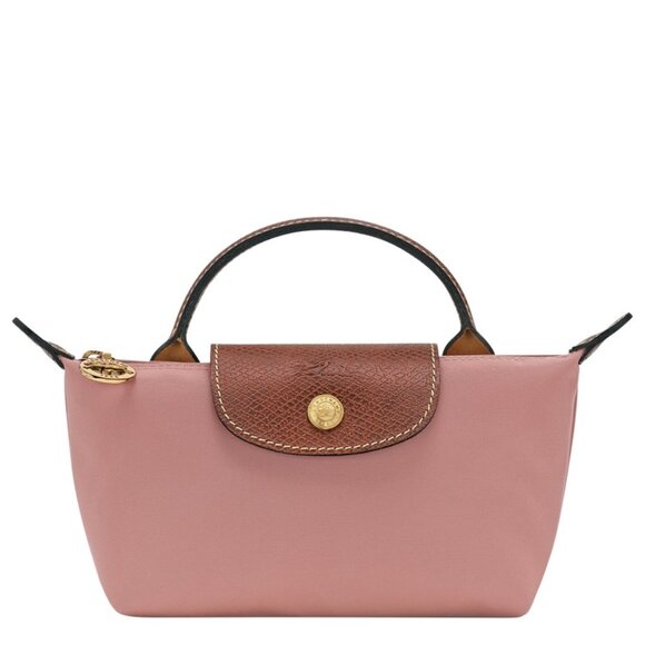 NEW Longchamp Le Pliage Original Pouch With Handle in Pink Tea - Recycled Canvas - Picture 1 of 6